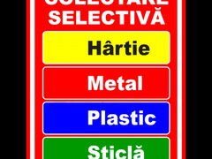 Indicator pentru colectare selectiva hartie metal plastic sticla